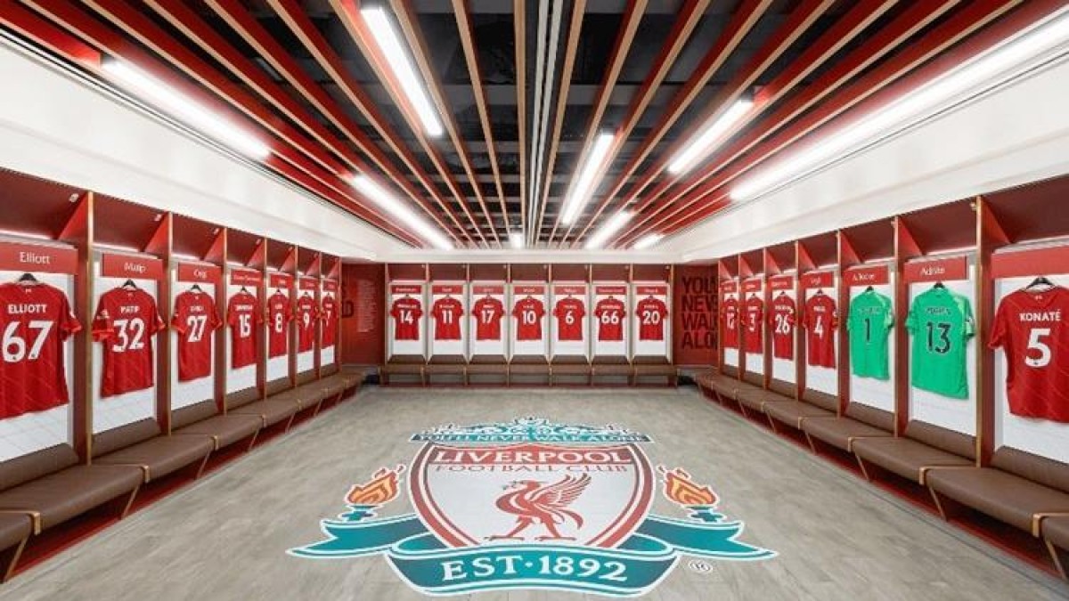 Voetbalclub Liverpool is in de etalage gezet