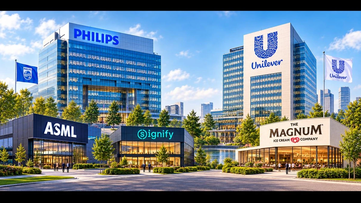 Verschillende Nederlandse spinoffs van bedrijven (Philips en Unilever)