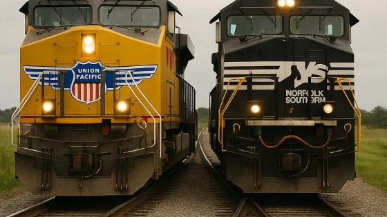 Union Pacific en Norfolk Southern fuseren