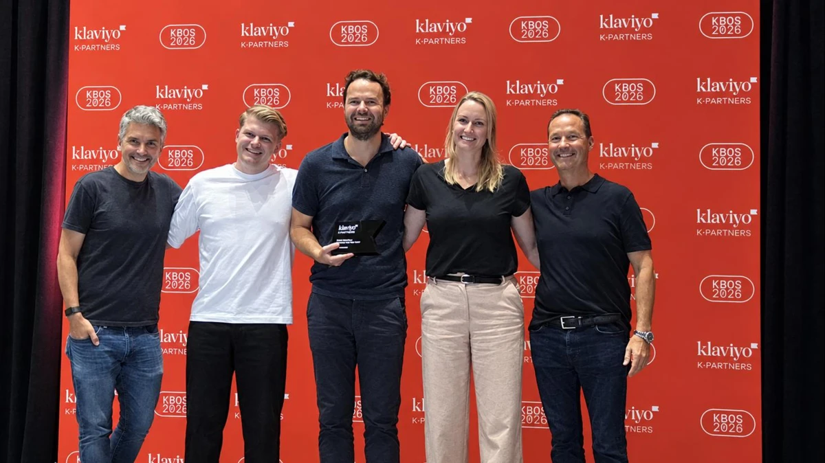 Team mailmeisters wint Klaviyo Award. 