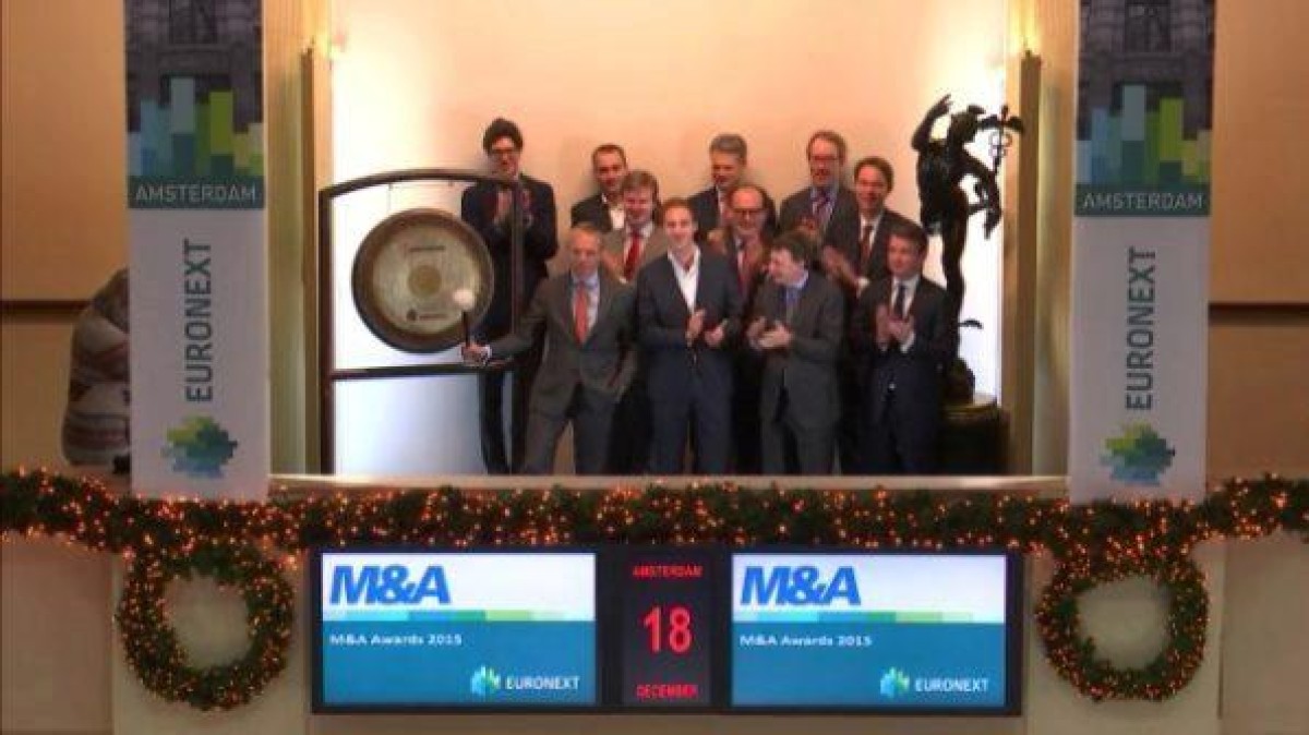 Winnaars M&A Awards 2015 openen handelsdag op Beursplein 5